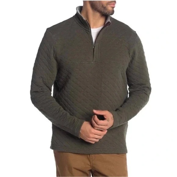 NWT Tailor Vintage Quilted Quarter Zip Pullover - Picture 1 of 8